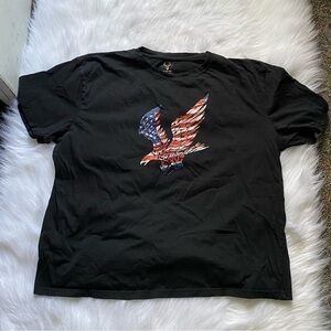 American Legends Shirt Womens Size XLarge‎ Black With Eagle Print